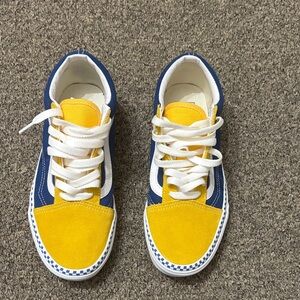 Vans Kids Yellow and Blue Sneakers